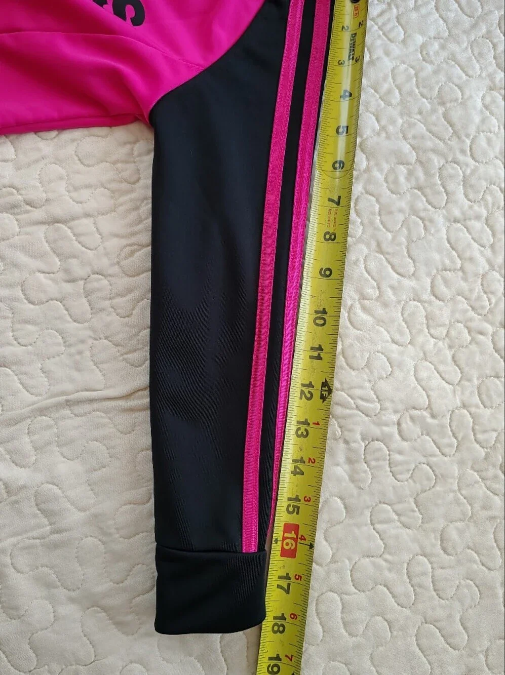 adidas Black and Hot Pink Kids Track Set